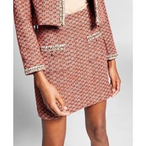 Jeannie Mai x INC Collab Wool Blend Tweed Skirt Size 12